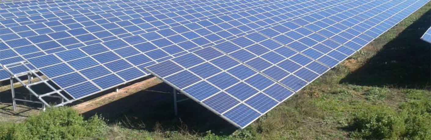 varias placas fotovoltaicas en un campo